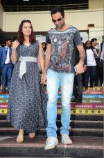 Dia Mirza and Abhay Deol sanpped at Welingkar college on 12th Aug 2016